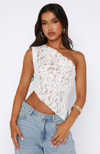 Jolie | One Shoulder Lace Top