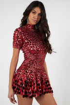 Elowyn | High Neck Mini Dress