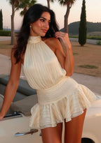 Gianna | Halter Lace Mini Dress