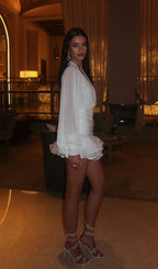 Angelina | Lantern Sleeve Mini Dress
