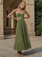 Hayley | Bustier Sleeveless Midi Dress