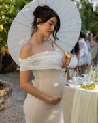 Luana | Maternity Off-Shoulder Maxi Dress