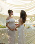 Luana | Maternity Off-Shoulder Maxi Dress