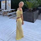 Maisy | Off-Shoulder Mesh Maxi Dress