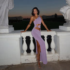 Trixie | Slim One-Shoulder Slit Dress