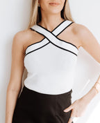 Hannah | Crossed Design Tank Top