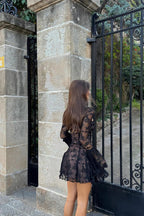 Mabel | Long Sleeved Lace Mini Dress
