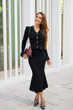 Bonnie | V-Neck Knitted Set