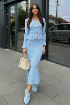 Bonnie | V-Neck Knitted Set
