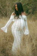 Rosie | Maternity Lace Maxi Dress