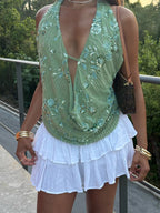 Paris | Cowl Neck Halter Top