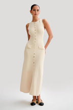 Fiona | Knit Sleeveless Maxi Dress