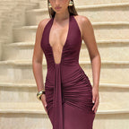 Dalia | Elegant Pleated Maxi Dress