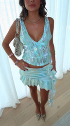 Ivanna | Sequin Halter Tank Top