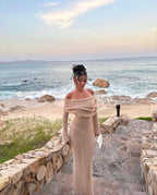 Nayara | Maternity Elegant Off Shoulder Maxi Dress