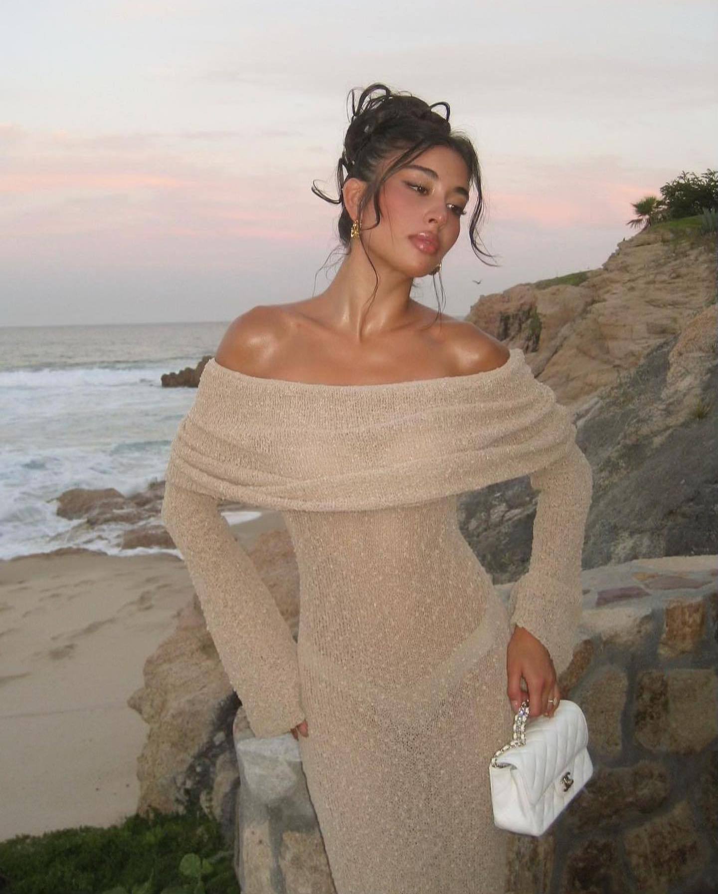 Nayara | Maternity Elegant Off Shoulder Maxi Dress