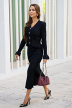 Bonnie | V-Neck Knitted Set