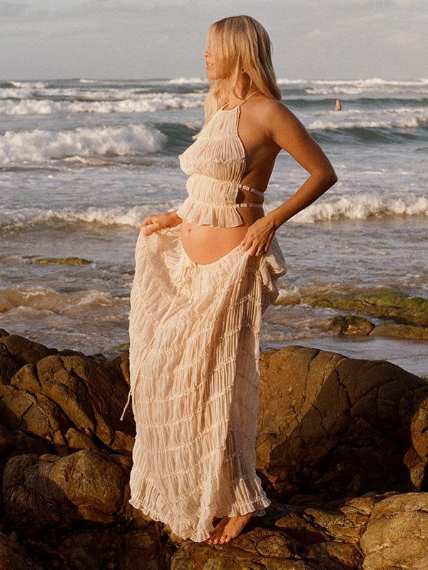 Beatrice | Maternity Bohemian Ruffle Set