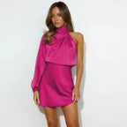 Callie | Satin One Shoulder Dress