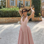 Romina | Plaid Print Midi Dress