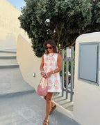 Nicole | Print Sleeveless Short Dress