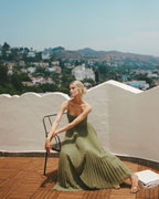 Hayley | Bustier Sleeveless Midi Dress