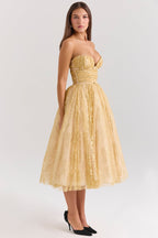 Millie | Golden Corset Dress