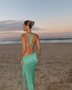 Chandria | Braided Maxi Dress with Split